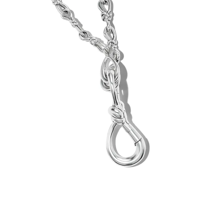 Marla Aaron Marla Aaron Silver Large True Lovers Knot Chain Necklace Necklaces