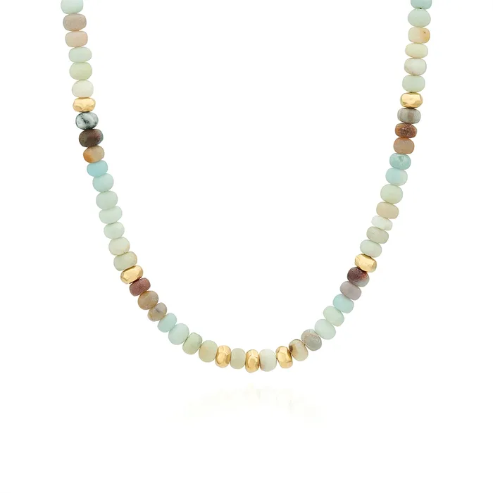 Necklaces Anna Beck Anna Beck Amazonite Beaded Necklace 1517in Gold Plated