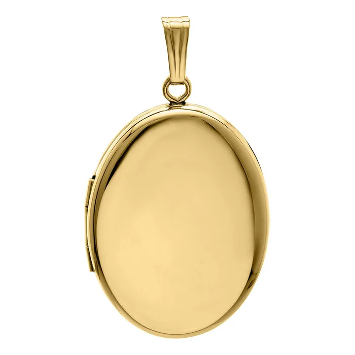 Necklaces Croghans 14K Yellow Gold 20x25mm Oval Locket Necklace