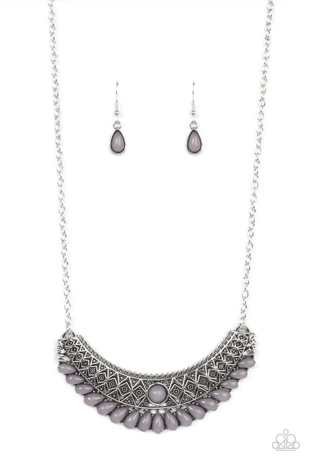 Necklaces Paparazzi Jewelry Paparazzi Necklace Abundantly Aztec Silver