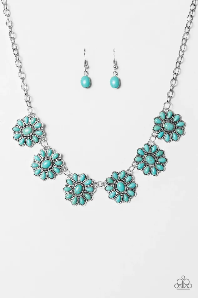 Necklaces Paparazzi Jewelry Paparazzi Necklace Blooming Dunes Blue