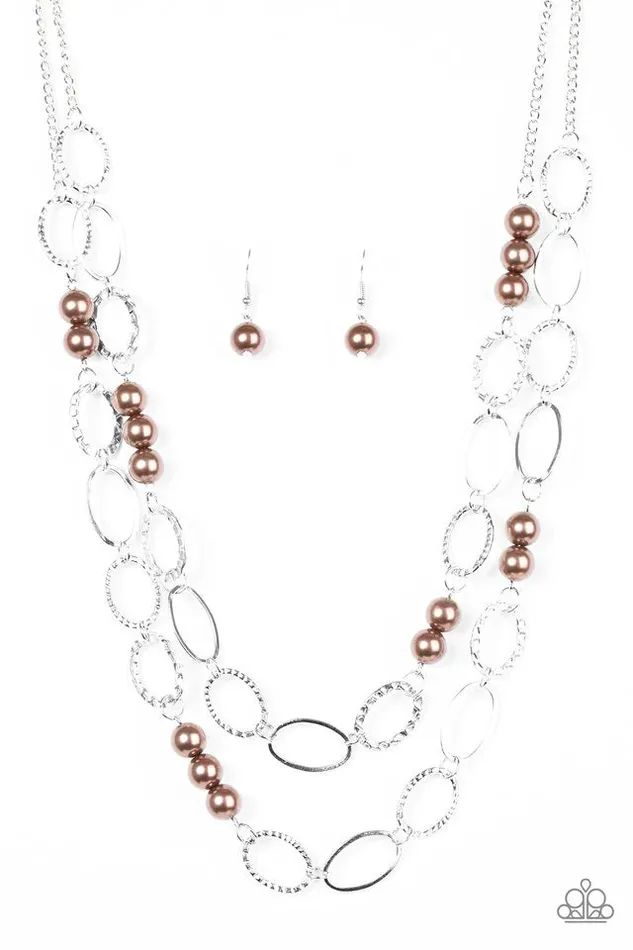 Necklaces Paparazzi Jewelry Paparazzi Necklace Box Office Romance Brown