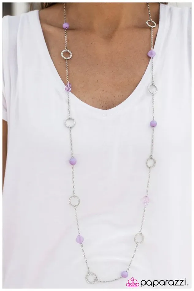 Necklaces Paparazzi Jewelry Paparazzi Necklace Get Your Glow On Purple