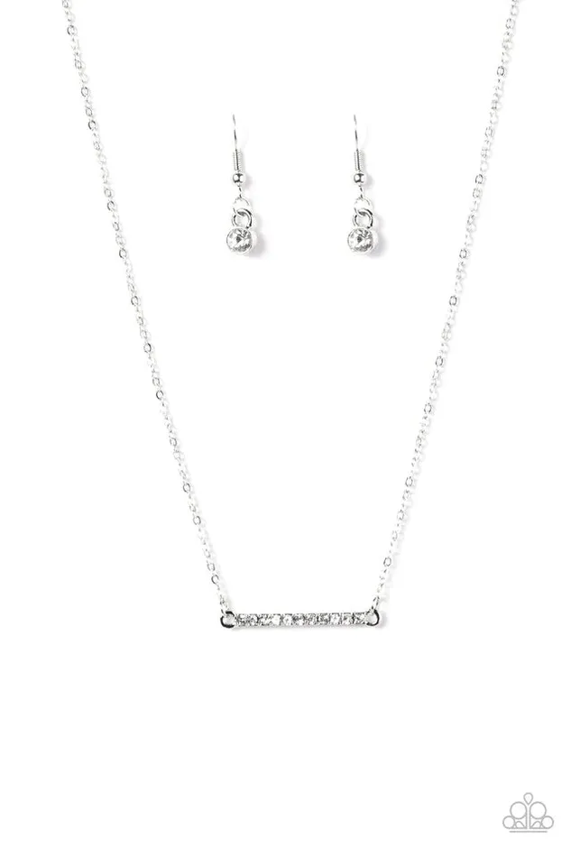 Necklaces Paparazzi Jewelry Paparazzi Necklace Give Me Some Glitter White
