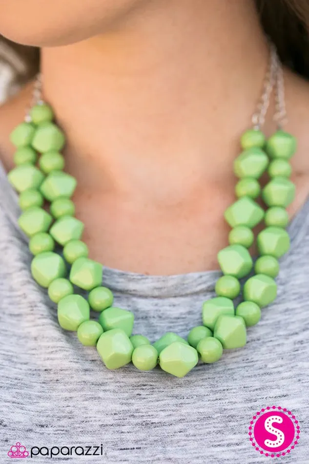 Necklaces Paparazzi Jewelry Paparazzi Necklace Here We GALAPAGOS Green