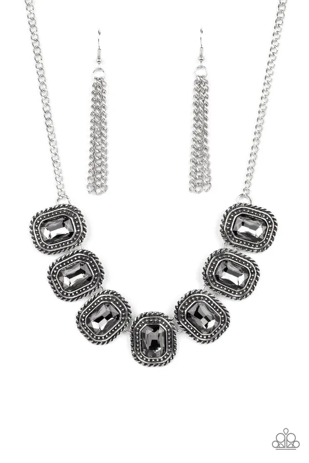 Necklaces Paparazzi Jewelry Paparazzi Necklace Iced Iron Silver