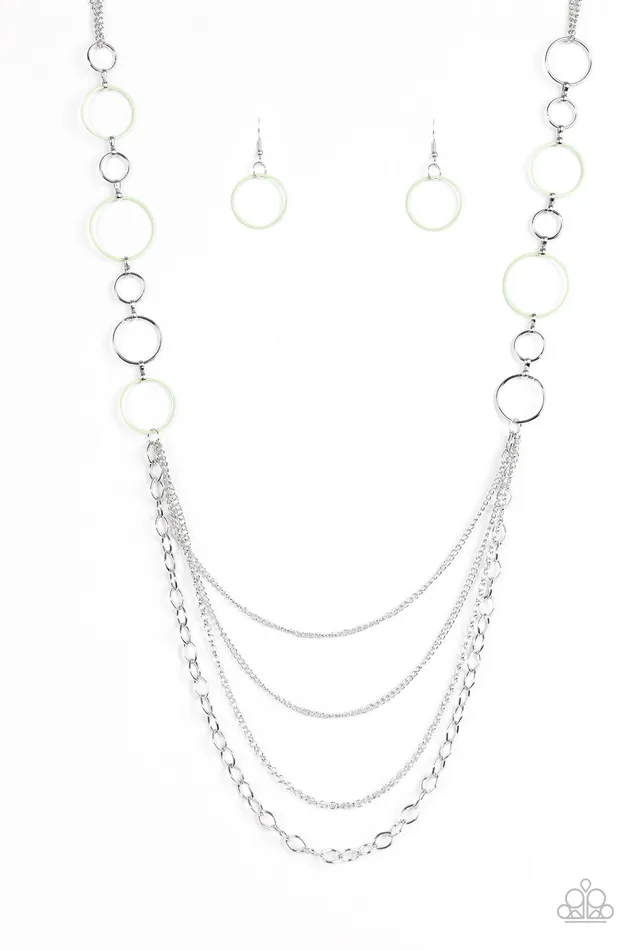 Necklaces Paparazzi Jewelry Paparazzi Necklace Industrial Circus Green