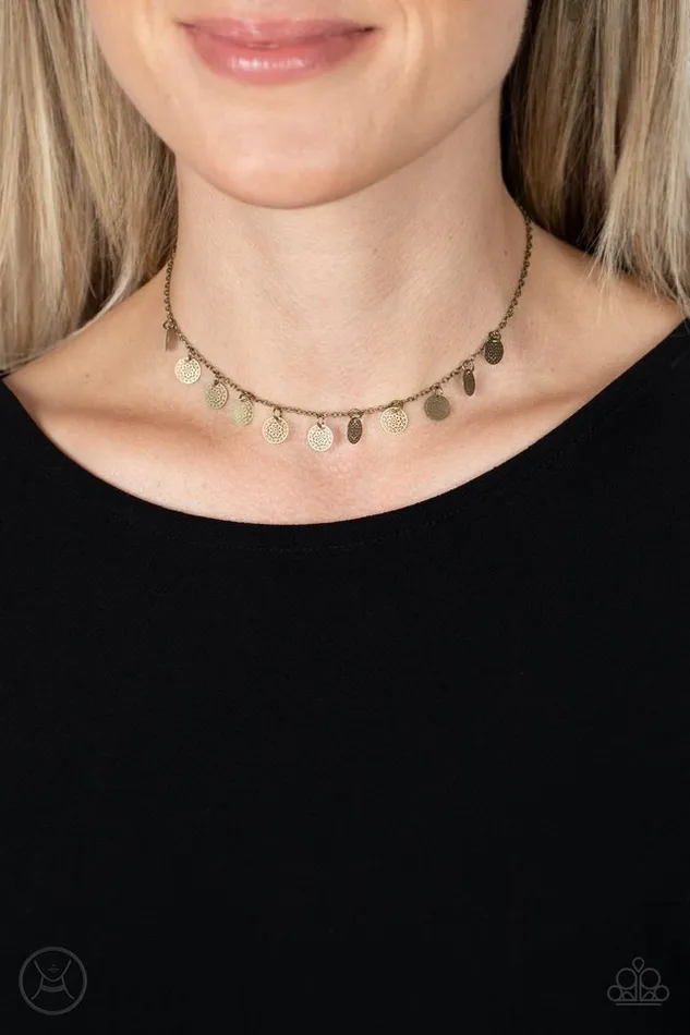 Necklaces Paparazzi Jewelry Paparazzi Necklace On My CHIME Brass
