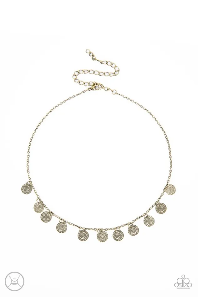 Necklaces Paparazzi Jewelry Paparazzi Necklace On My CHIME Brass Necklaces Paparazzi Jewelry Paparazzi Necklace On My CHIME Brass