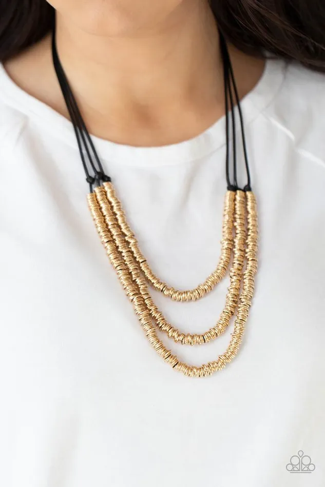 Necklaces Paparazzi Jewelry Paparazzi Necklace RING to Reason Gold