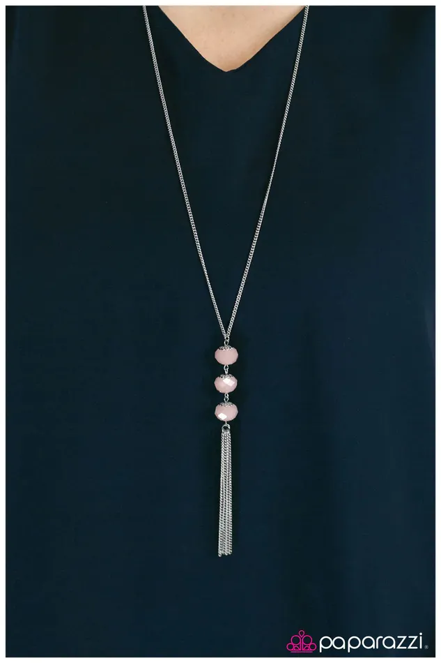 Necklaces Paparazzi Jewelry Paparazzi Necklace Where Theres Smoke Theres Fire Pink