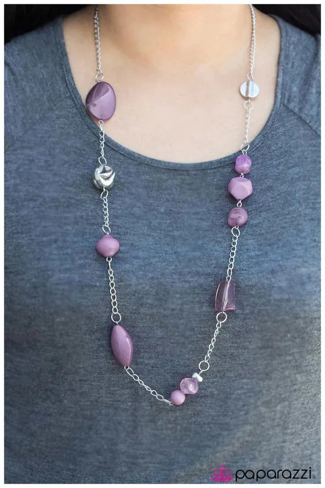 Necklaces Paparazzi Jewelry Paparazzi Necklace You Rock My World Purple