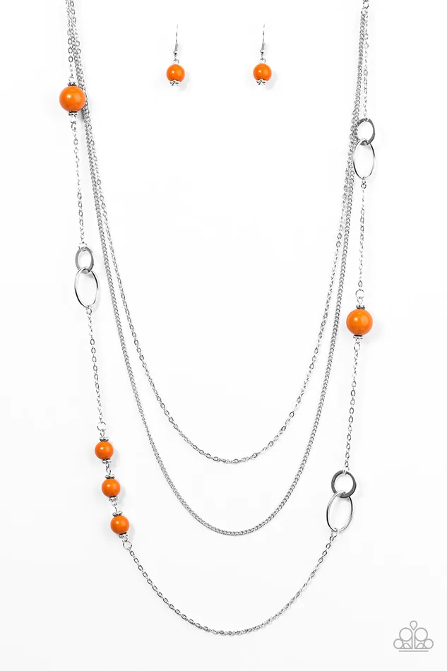 Necklaces Paparazzi Necklace Absolutely It Orange Paparazzi Jewelry