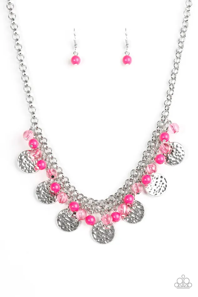 Necklaces Paparazzi Necklace Beachfront Babe Pink Paparazzi Jewelry