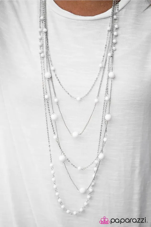 Necklaces Paparazzi Necklace Cant Stop the Feeling White Paparazzi Jewelry