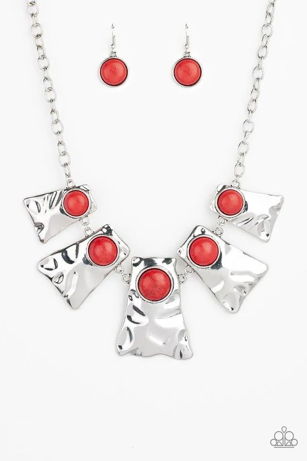 Necklaces Paparazzi Necklace Cougar Red Paparazzi Jewelry
