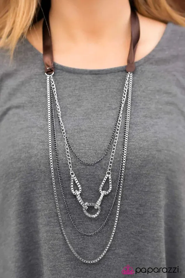 Necklaces Paparazzi Necklace Delicately Dangerous Brown Paparazzi Jewelry