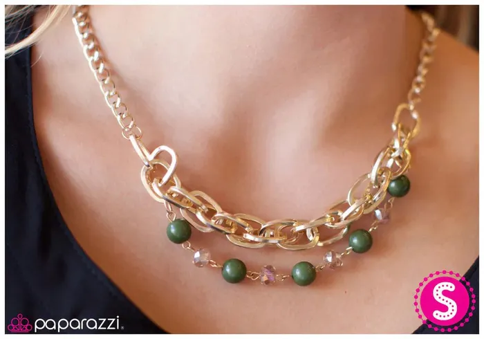 Necklaces Paparazzi Necklace Luck Be a Lady Green Paparazzi Jewelry