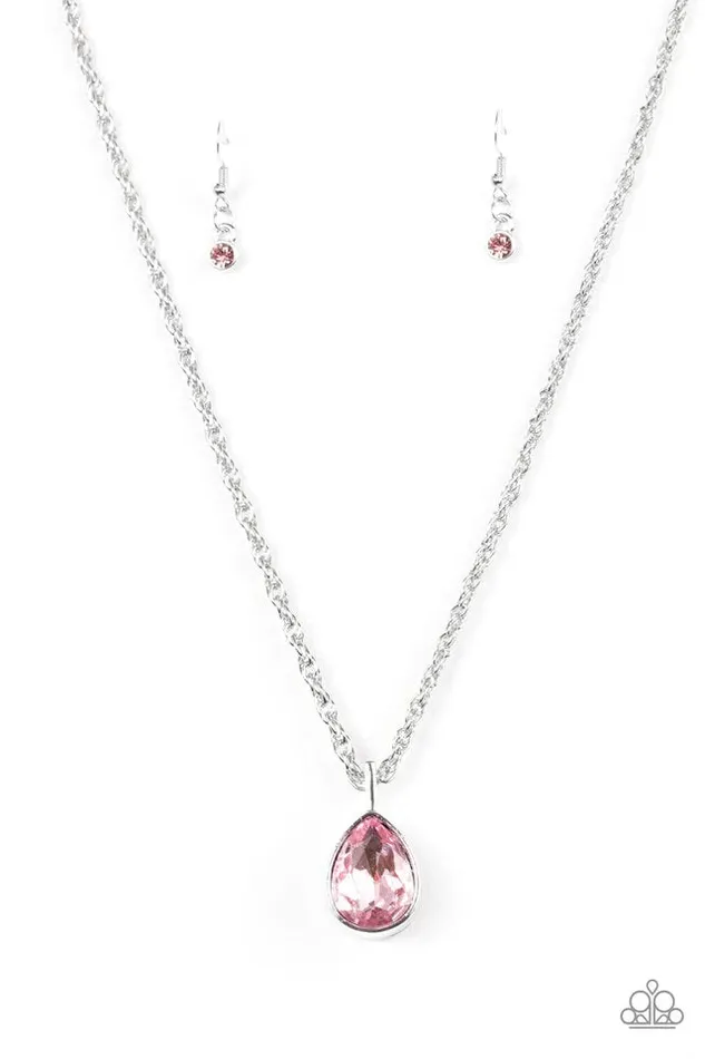 Necklaces Paparazzi Necklace Million Dollar Drop Pink Paparazzi Jewelry