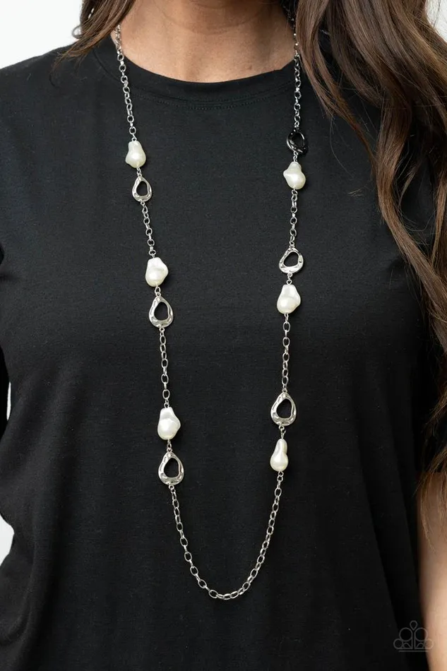 Necklaces Paparazzi Necklace Rustic Refinery White Paparazzi Jewelry