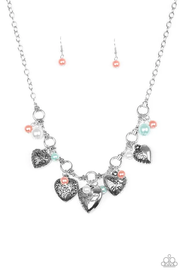 Necklaces Paparazzi Necklace With All Your Heart Multi Paparazzi Jewelry