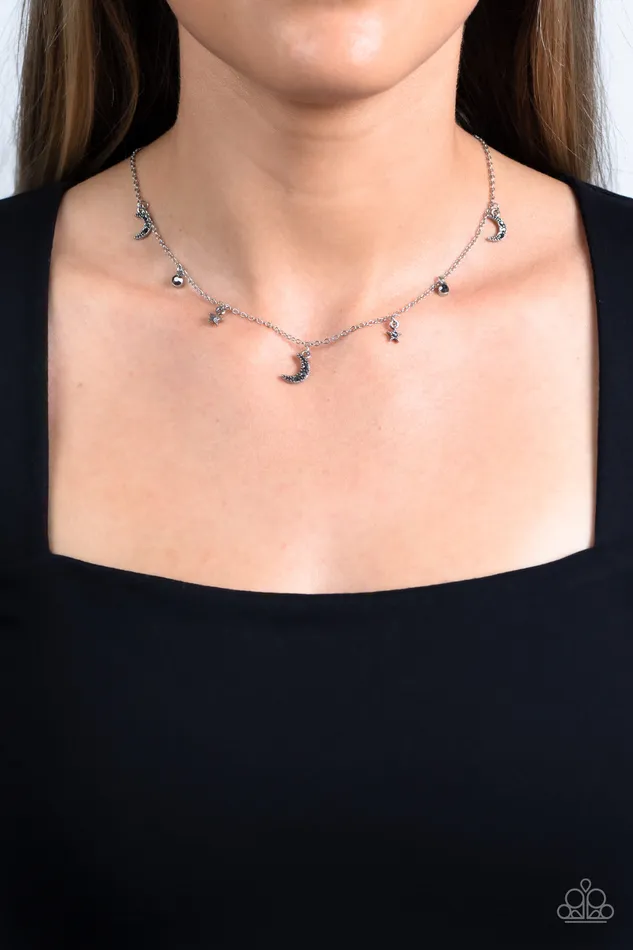 Paparazzi Accessories Necklaces Paparazzi Necklace Lunar Lagoon Silver