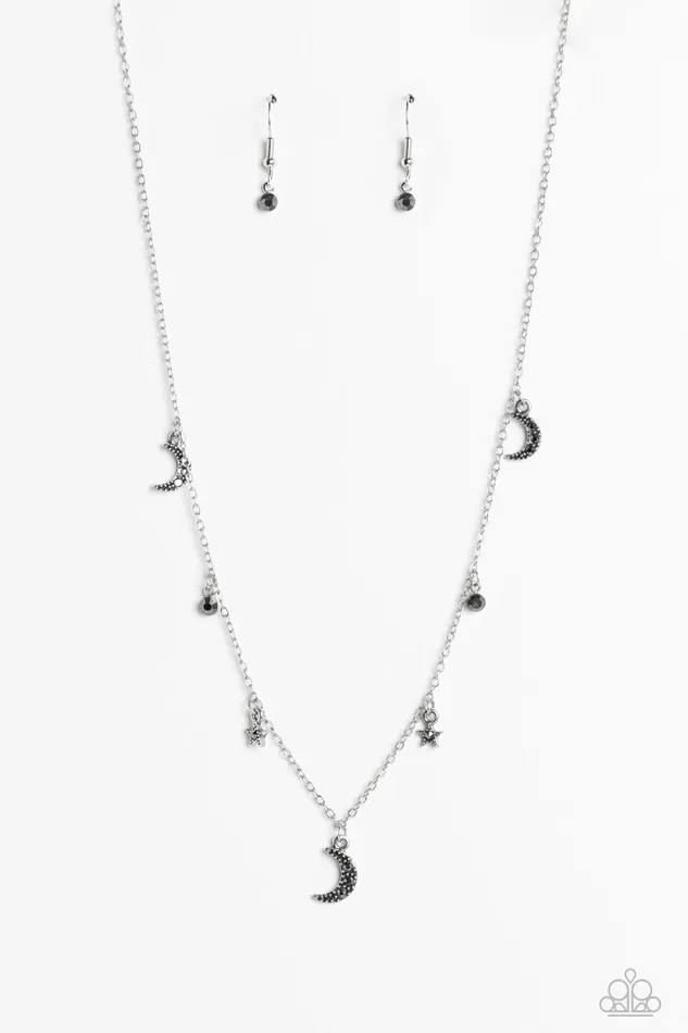 Paparazzi Accessories Necklaces Paparazzi Necklace Lunar Lagoon Silver