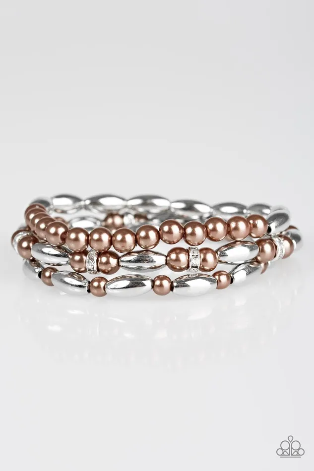 Paparazzi Bracelet Chic Contender Brown Paparazzi Jewelry Bracelets