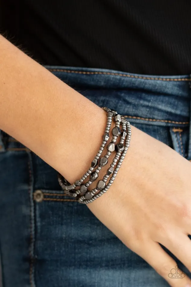Paparazzi Bracelet Fashionably Faceted Black Paparazzi Jewelry Bracelets