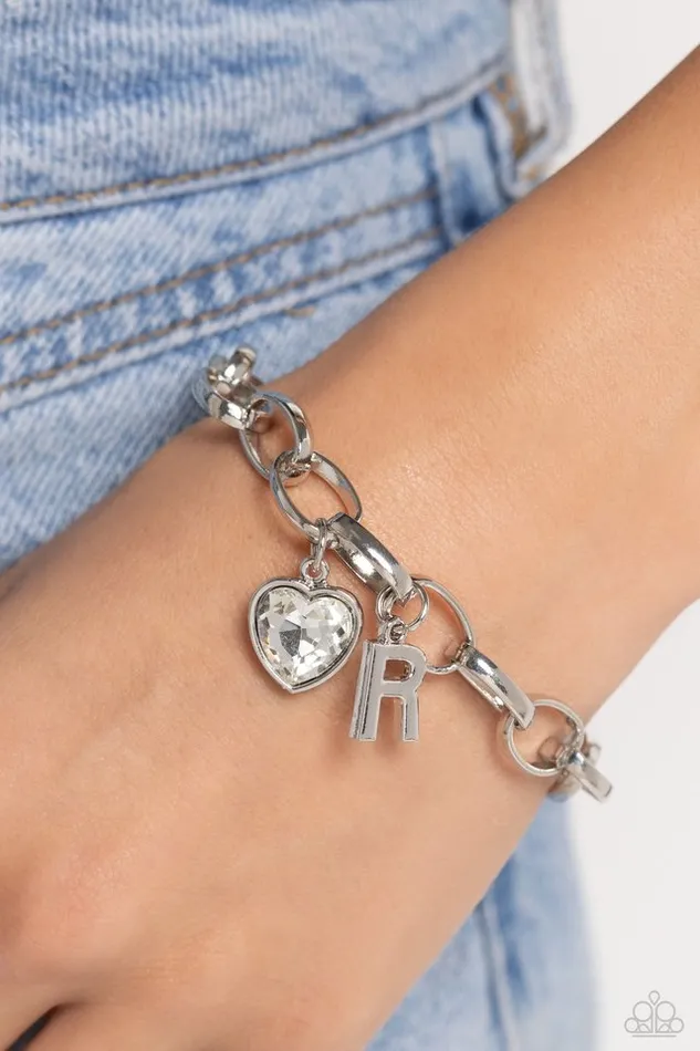 Paparazzi Bracelet Guess Now Its INITIAL White R Paparazzi Jewelry Bracelets