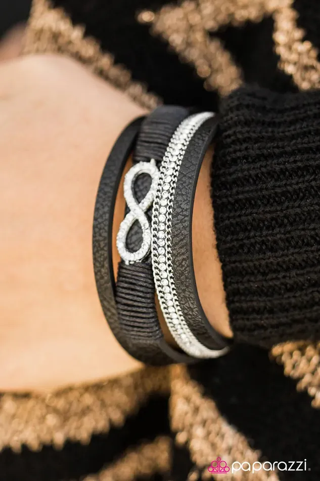 Paparazzi Bracelet Happily FOREVER After Black Paparazzi Jewelry Bracelets