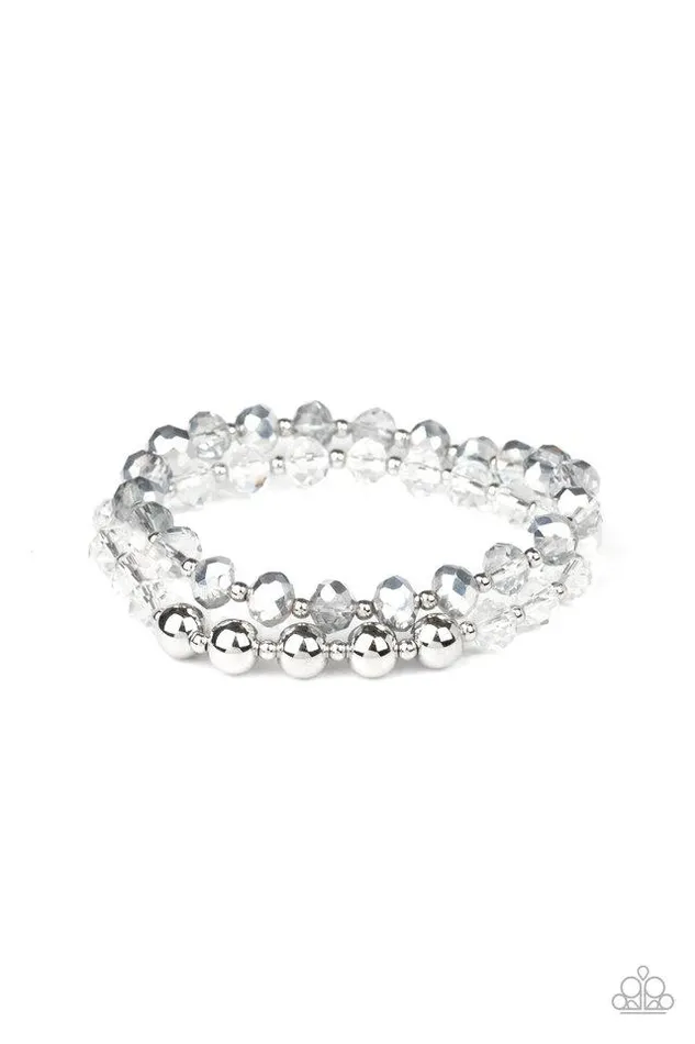 Paparazzi Bracelet Millennial Grandeur White Paparazzi Jewelry Bracelets