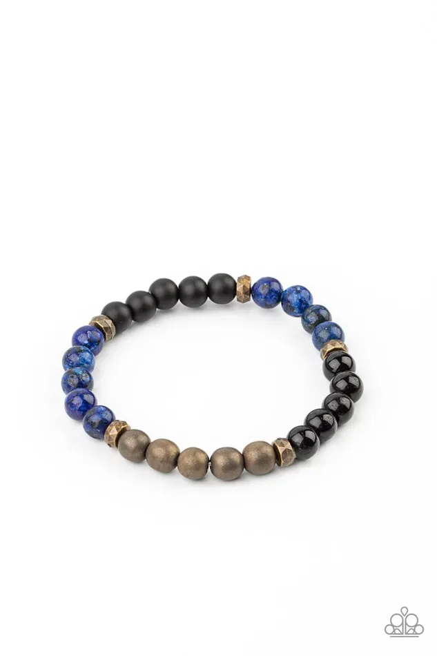 Paparazzi Bracelet Petrified Powerhouse Blue Paparazzi Jewelry Bracelets