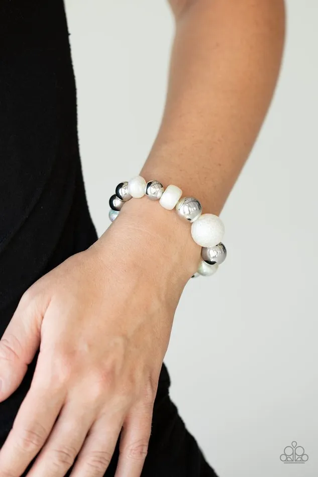 Paparazzi Bracelet Starstruck Shimmer White Paparazzi Jewelry Bracelets