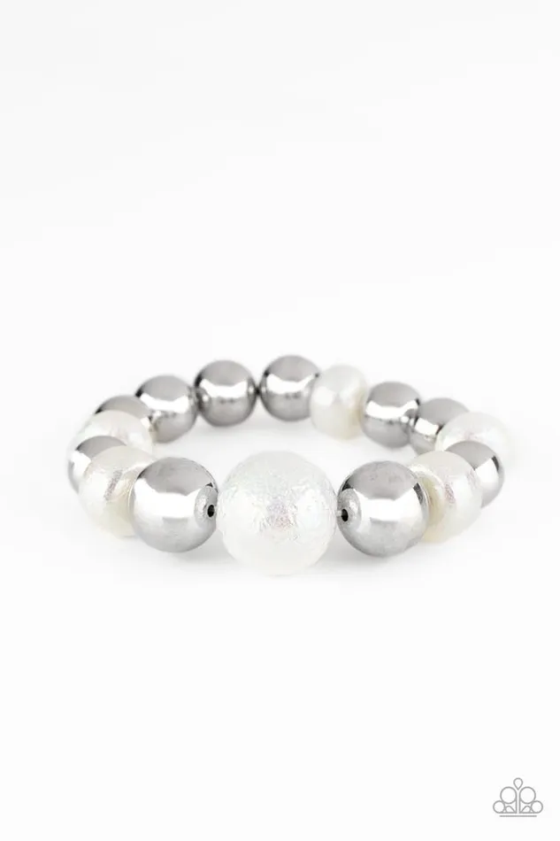 Paparazzi Bracelet Starstruck Shimmer White Paparazzi Jewelry Bracelets