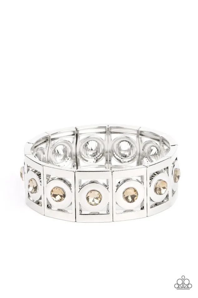Paparazzi Bracelet Stretch of Drama Brown Paparazzi Jewelry Bracelets