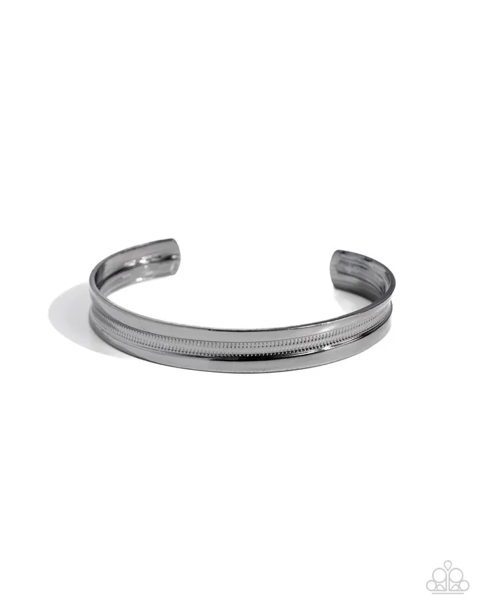 Paparazzi Bracelet Treaded Tundra Black Paparazzi Jewelry Bracelets