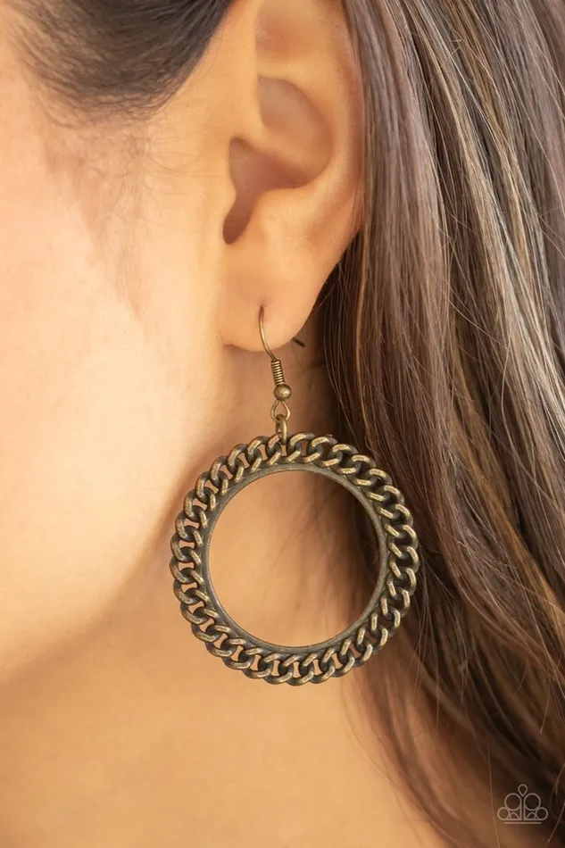 Paparazzi Earring Above The RIMS Brass Paparazzi Jewelry Earrings