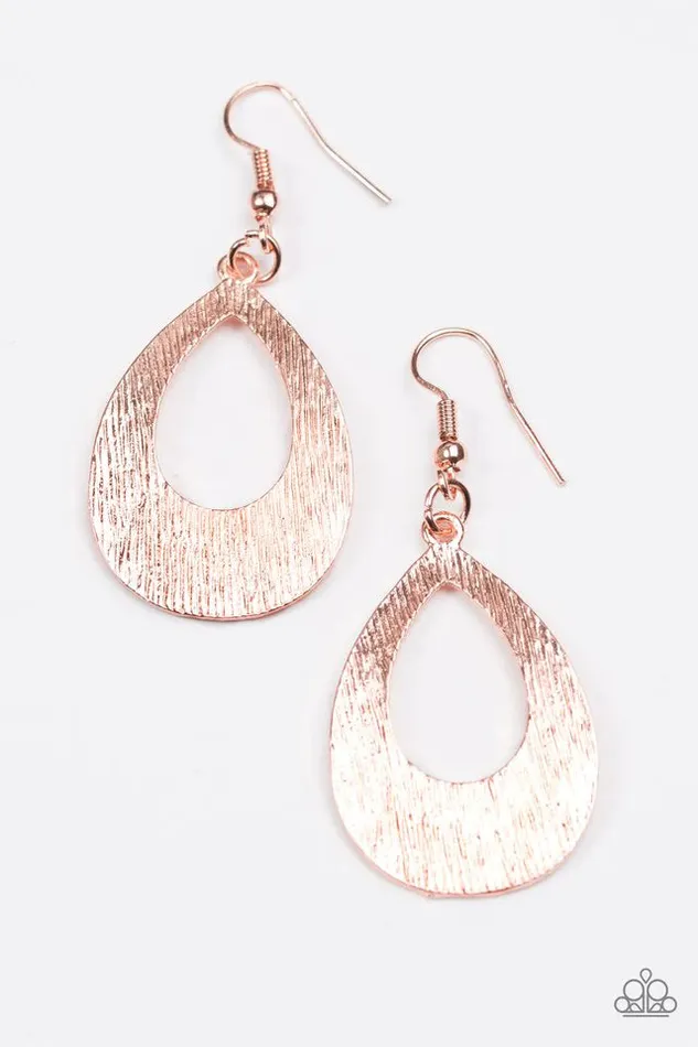 Paparazzi Earring Been There SHEEN That Copper Paparazzi Jewelry Earrings