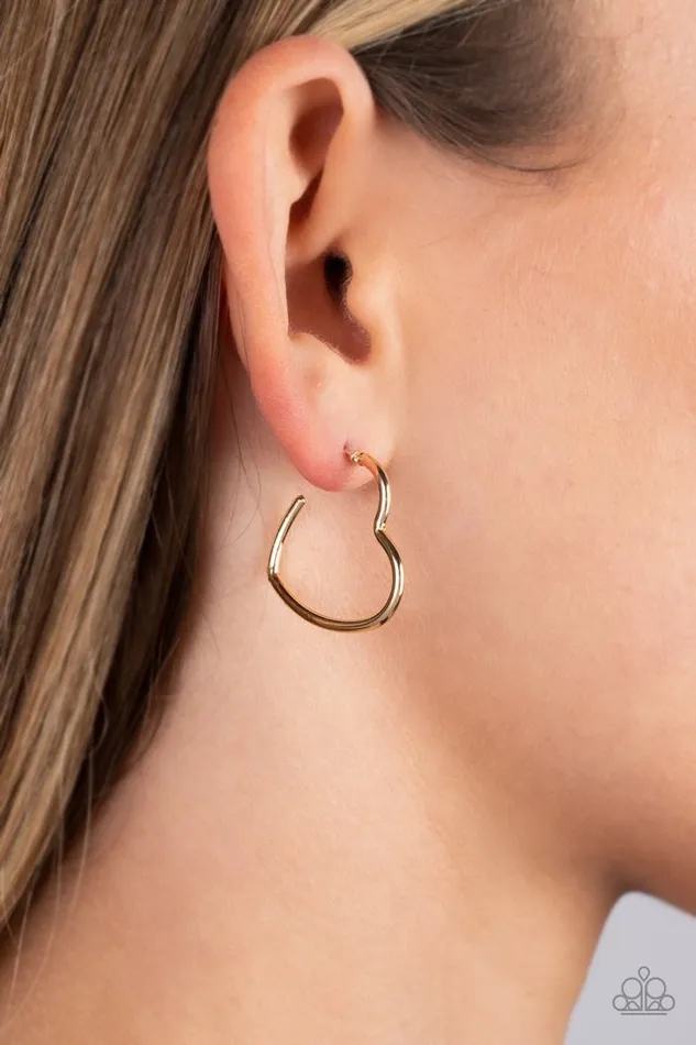 Paparazzi Earring Burnished Beau Gold Paparazzi Jewelry Earrings