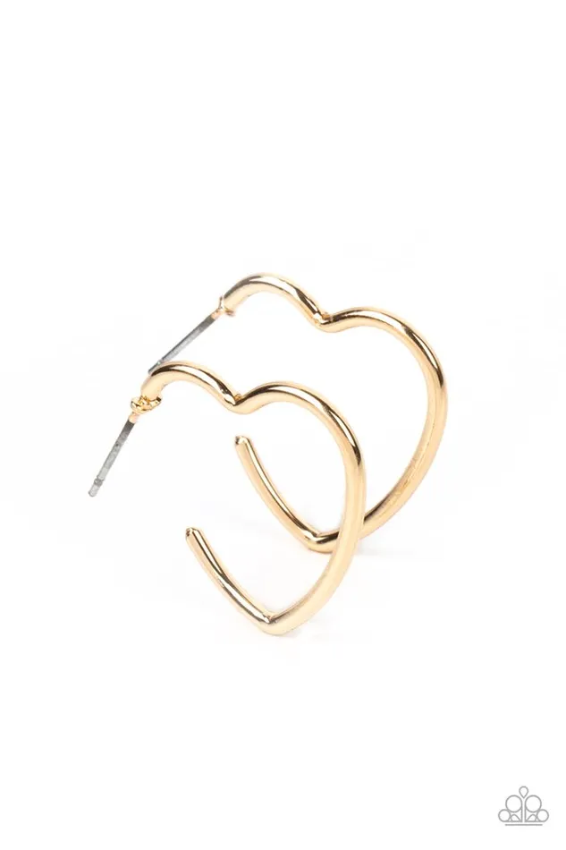 Paparazzi Earring Burnished Beau Gold Paparazzi Jewelry Earrings