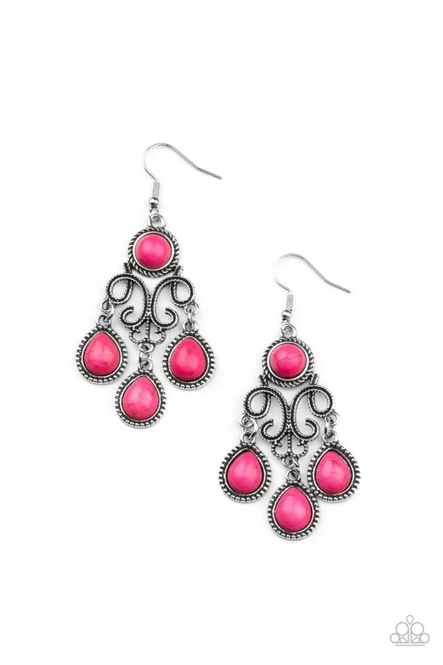 Paparazzi Earring Canyon Chandelier Pink Paparazzi Jewelry Earrings Paparazzi Earring Canyon Chandelier Pink Paparazzi Jewelry Earrings
