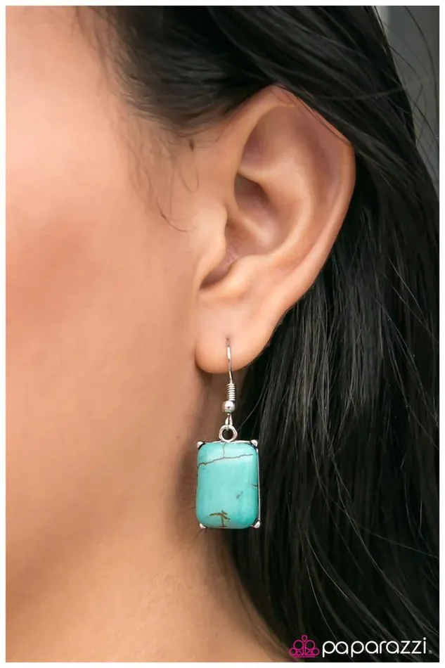 Paparazzi Earring Country Western Blue Paparazzi Jewelry Earrings