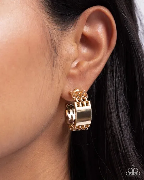 Paparazzi Earring Interlocked Immunity Paparazzi Jewelry Earrings