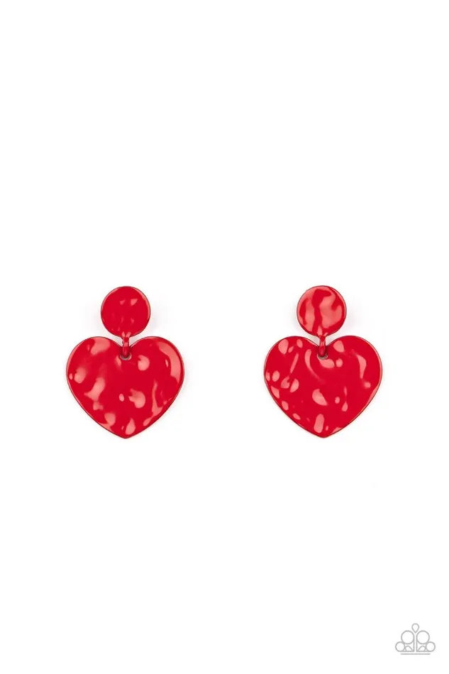Paparazzi Earring Just a Little Crush Red Paparazzi Jewelry Earrings Paparazzi Earring Just a Little Crush Red Paparazzi Jewelry Earrings