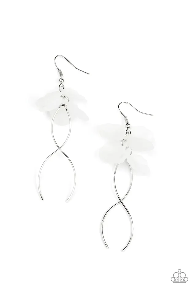 Paparazzi Earring Lets Keep It ETHEREAL White Paparazzi Jewelry Earrings