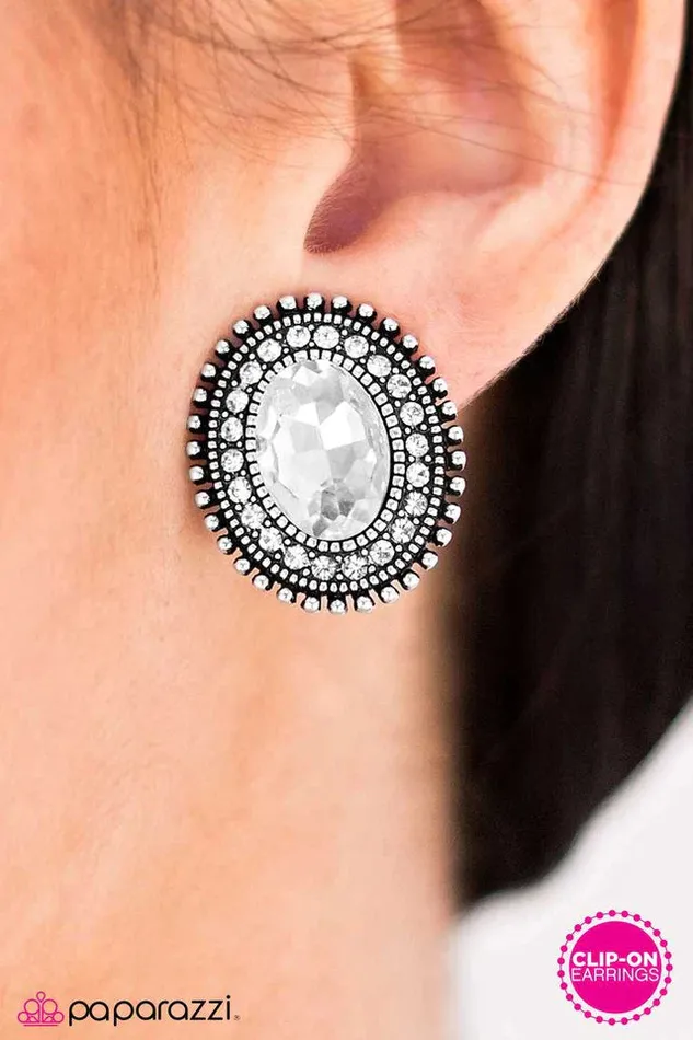Paparazzi Earring Making Magic Happen White Paparazzi Jewelry Earrings