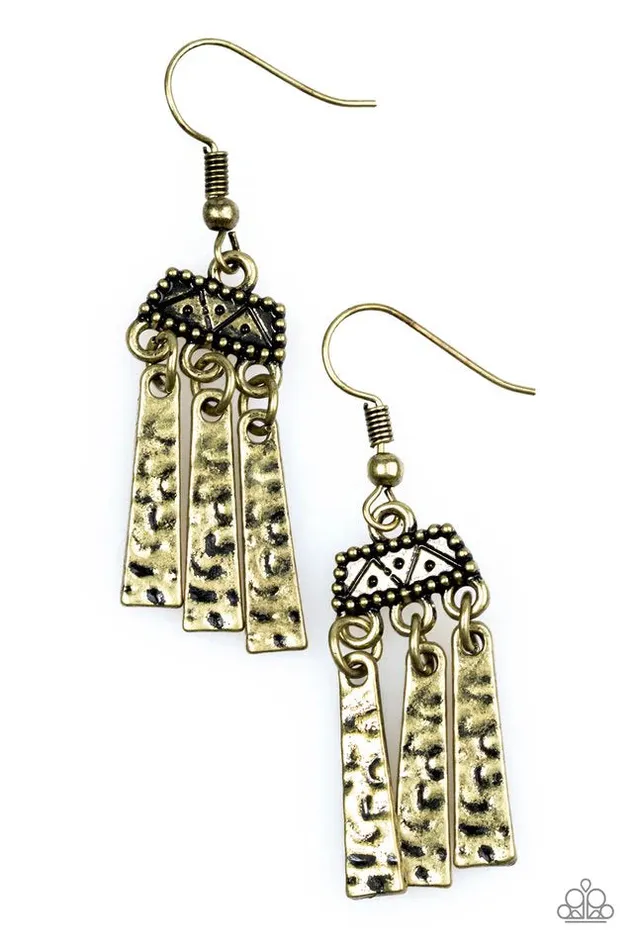 Paparazzi Earring Miss By A NILE Brass Paparazzi Jewelry Earrings