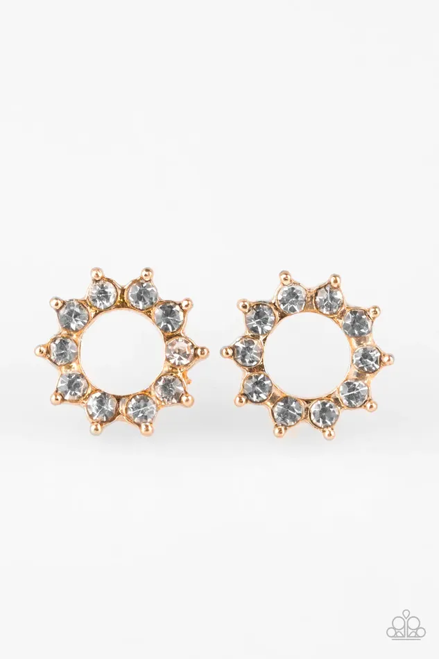 Paparazzi Earring Richly Resplendent Gold Paparazzi Jewelry Earrings