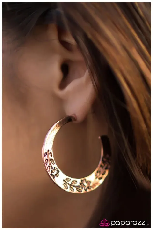 Paparazzi Earring SPRING It On Copper Paparazzi Jewelry Earrings